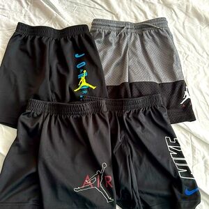Nike and Air Jordan Boys Shorts Size Small 5/6 x 4 pairs